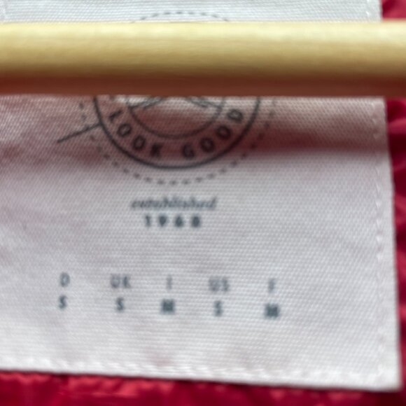 Esprit sport jacket quilted red nylon small hooded zipper small - Picture 2 of 4